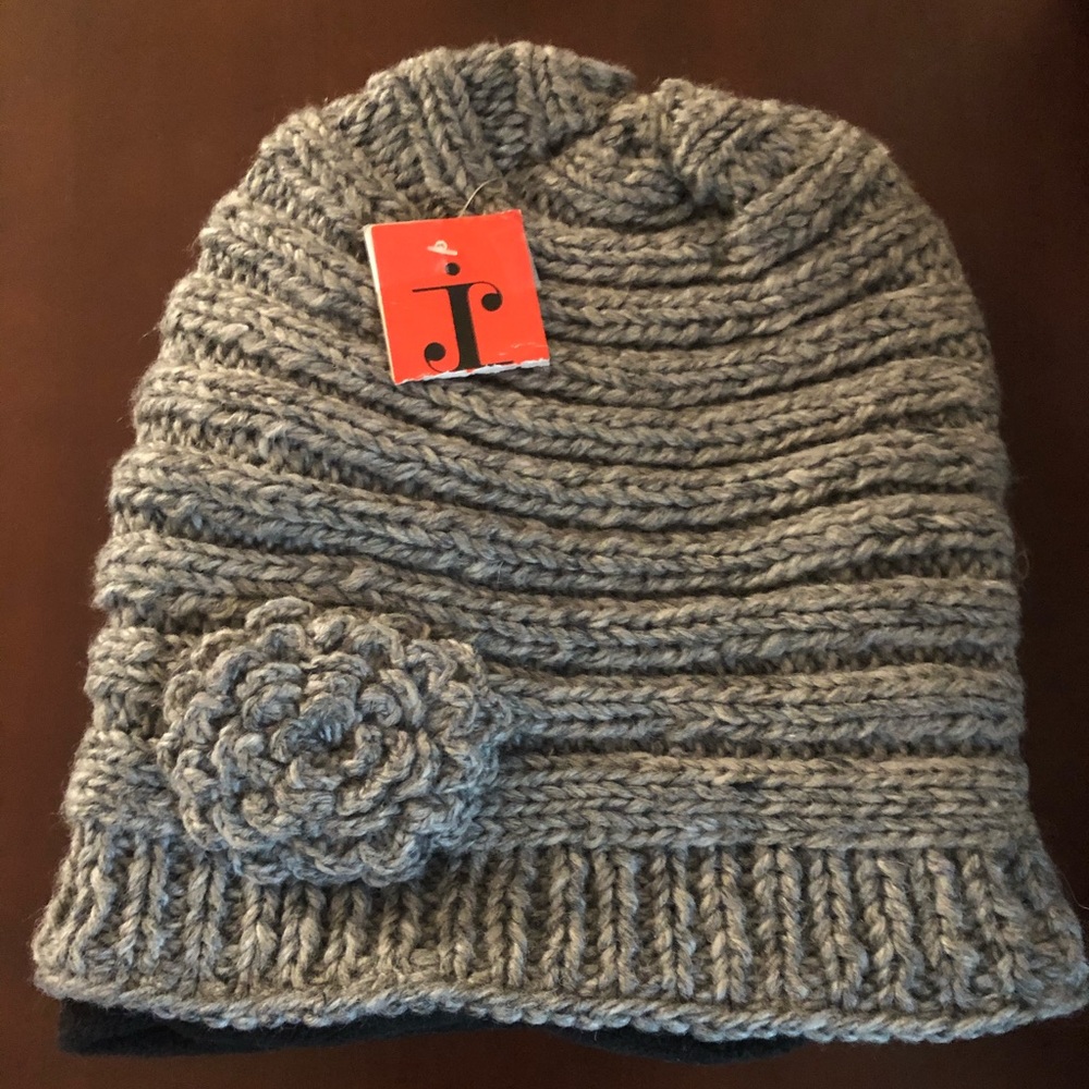 Beanie! Italian wool winter gray wool hat